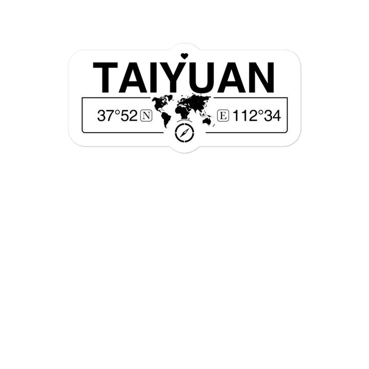 Taiyuan, People's Republic of China 2 x 5.5" Inch Stickers Gift with Map Coordinates #REF2748F6546