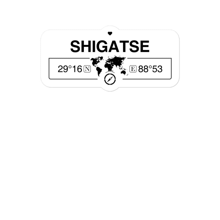 Shigatse, People's Republic of China 2 x 5.5" Inch Stickers Gift with Map Coordinates #REF2748F6546