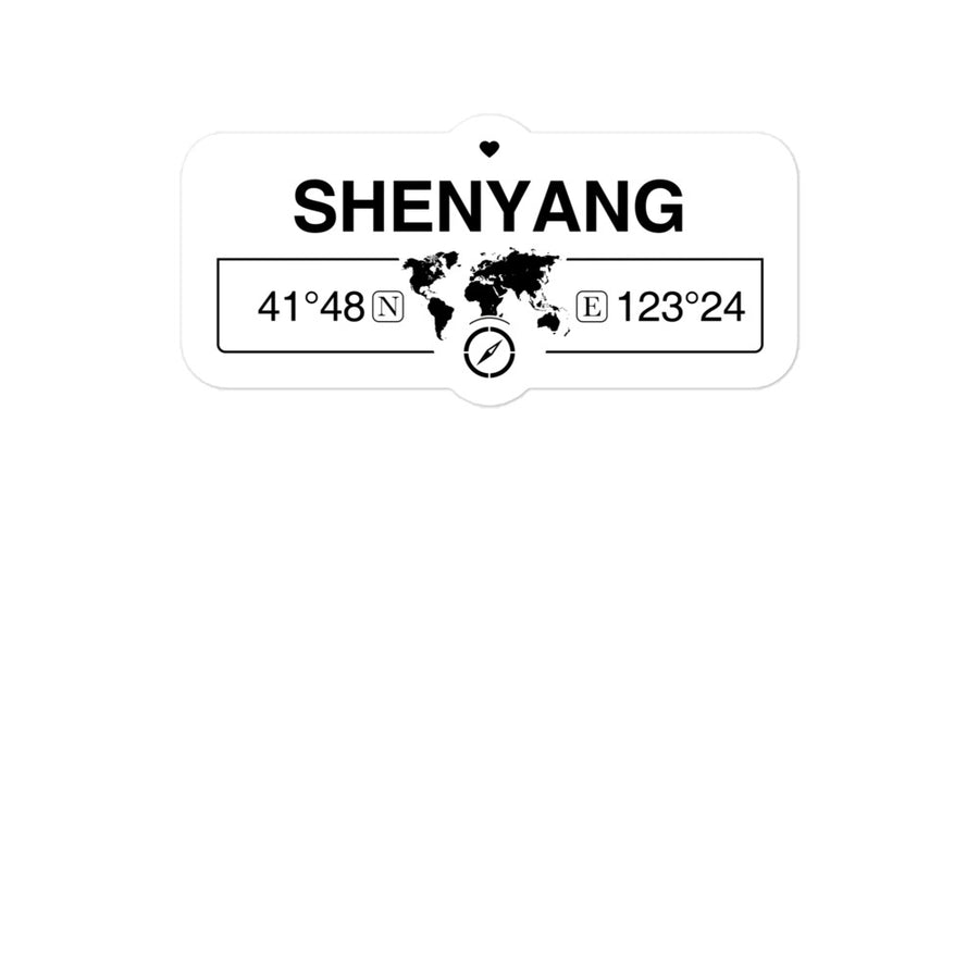 Shenyang, People's Republic of China 2 x 5.5" Inch Stickers Gift with Map Coordinates #REF2748F6546