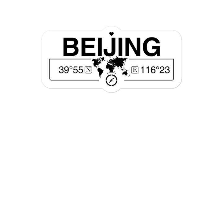 Beijing, People's Republic of China 2 x 5.5" Inch Stickers Gift with Map Coordinates #REF2748F6546