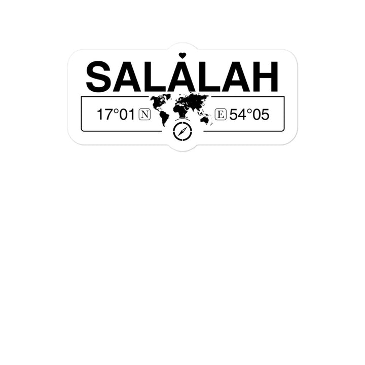 Salalah, Oman 2 x 5.5" Inch Stickers Gift with Map Coordinates #REF2748F6546
