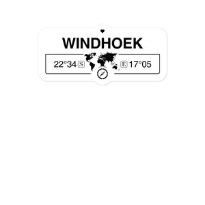 Windhoek, Namibia 2 x 5.5" Inch Stickers Gift with Map Coordinates #REF2748F6546