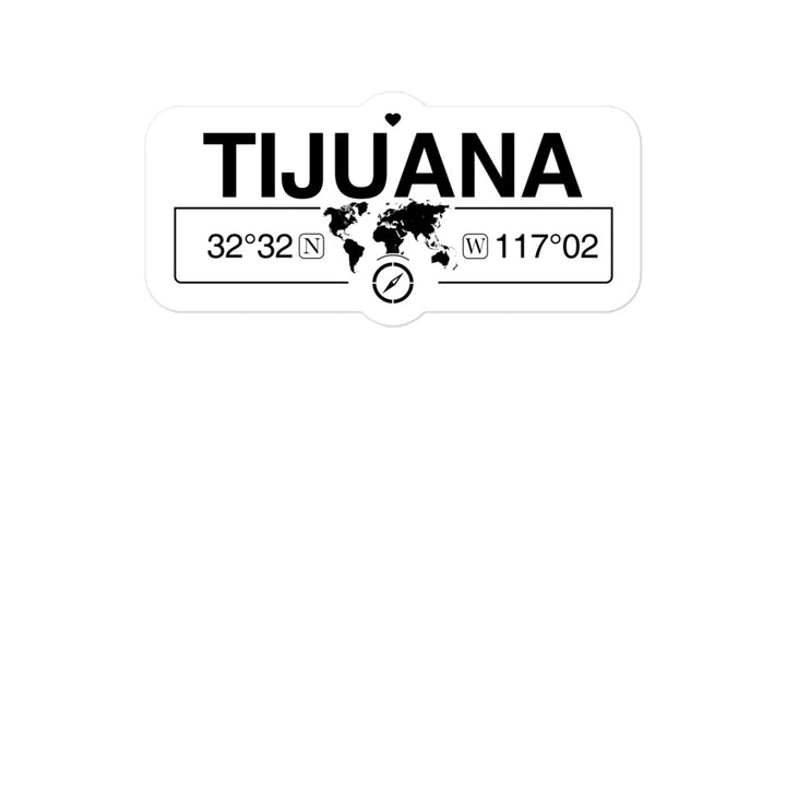 Tijuana, Mexico 2 x 5.5" Inch Stickers Gift with Map Coordinates #REF2748F6546