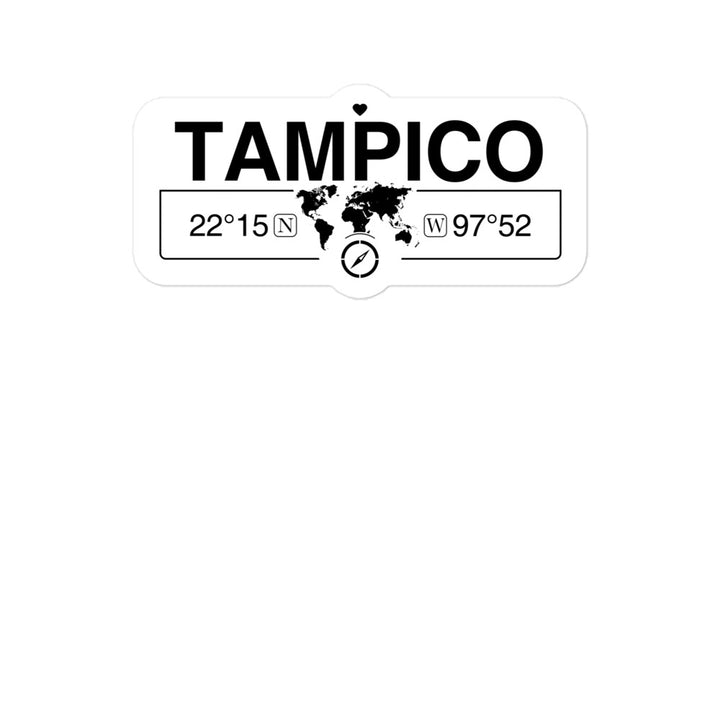Tampico, Mexico 2 x 5.5" Inch Stickers Gift with Map Coordinates #REF2748F6546