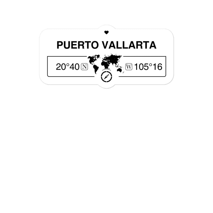 Puerto Vallarta, Mexico 2 x 5.5" Inch Stickers Gift with Map Coordinates #REF2748F6546