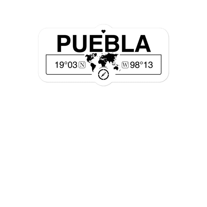 Puebla, Mexico 2 x 5.5" Inch Stickers Gift with Map Coordinates #REF2748F6546