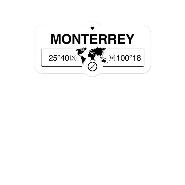 MonTerrertoriesey, Mexico 2 x 5.5" Inch Stickers Gift with Map Coordinates #REF2748F6546