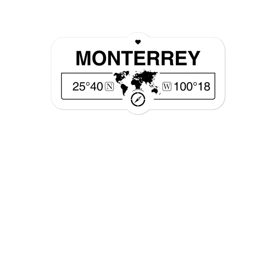 MonTerrertoriesey, Mexico 2 x 5.5" Inch Stickers Gift with Map Coordinates #REF2748F6546
