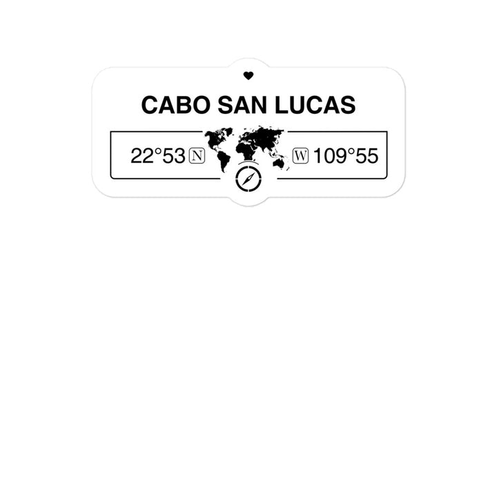 Cabo San Lucas, Mexico 2 x 5.5" Inch Stickers Gift with Map Coordinates #REF2748F6546