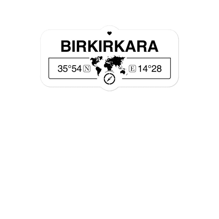 Birkirkara, Malta 2 x 5.5" Inch Stickers Gift with Map Coordinates #REF2748F6546