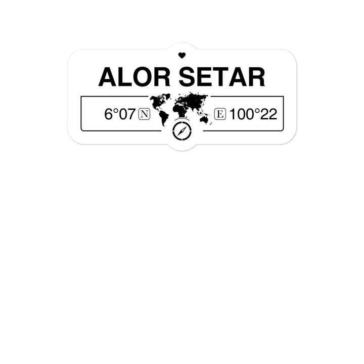 Alor Setar, Maldives 2 x 5.5" Inch Stickers Gift with Map Coordinates #REF2748F6546