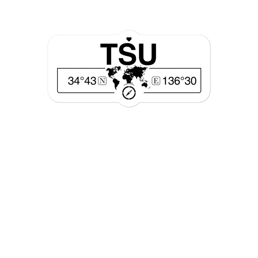Tsu, Japan 2 x 5.5" Inch Stickers Gift with Map Coordinates #REF2748F6546