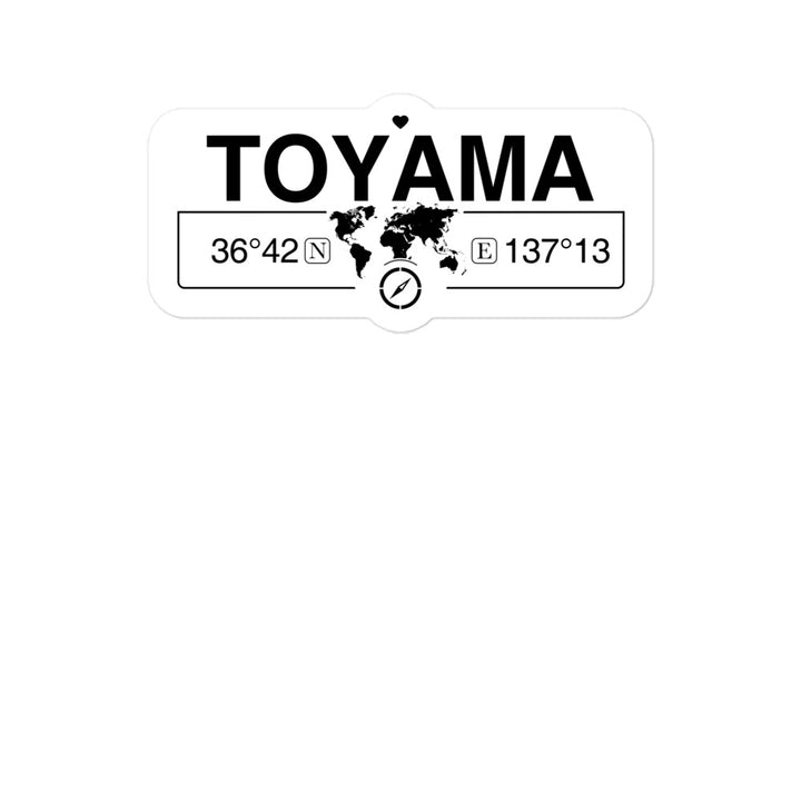 Toyama, Japan 2 x 5.5" Inch Stickers Gift with Map Coordinates #REF2748F6546