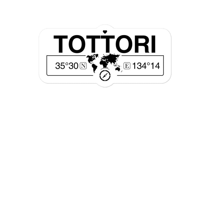Tottori, Japan 2 x 5.5" Inch Stickers Gift with Map Coordinates #REF2748F6546