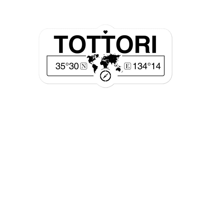 Tottori, Japan 2 x 5.5" Inch Stickers Gift with Map Coordinates #REF2748F6546