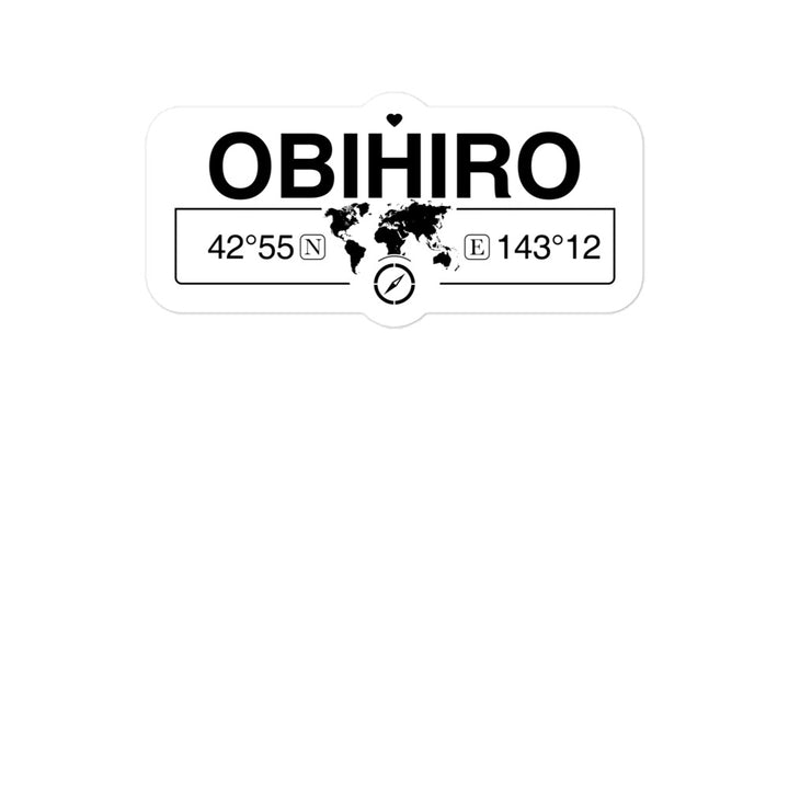 Obihiro, Japan 2 x 5.5" Inch Stickers Gift with Map Coordinates #REF2748F6546