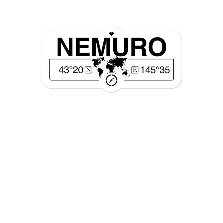 Nemuro, Japan 2 x 5.5" Inch Stickers Gift with Map Coordinates #REF2748F6546