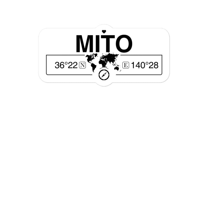 Mito, Japan 2 x 5.5" Inch Stickers Gift with Map Coordinates #REF2748F6546