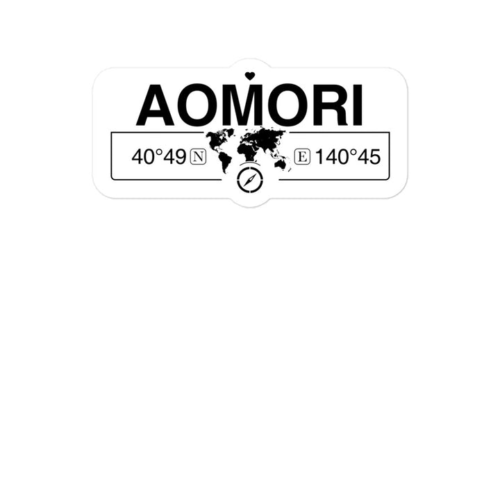 Aomori, Japan 2 x 5.5" Inch Stickers Gift with Map Coordinates #REF2748F6546