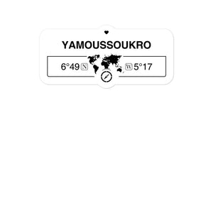 Yamoussoukro, Ivory Coast 2 x 5.5" Inch Stickers Gift with Map Coordinates #REF2748F6546