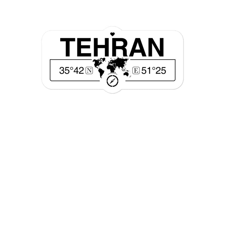 Tehran, Iraq 2 x 5.5" Inch Stickers Gift with Map Coordinates #REF2748F6546