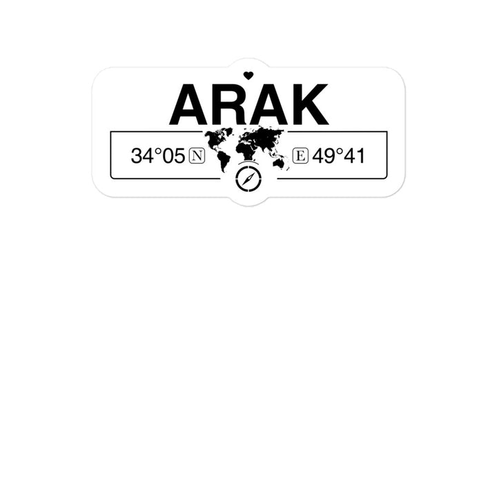 Arak, Iraq 2 x 5.5" Inch Stickers Gift with Map Coordinates #REF2748F6546