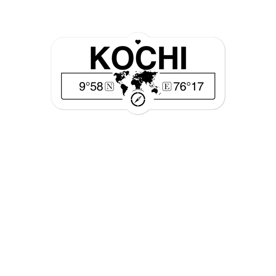 Kochi, India 2 x 5.5" Inch Stickers Gift with Map Coordinates #REF2748F6546