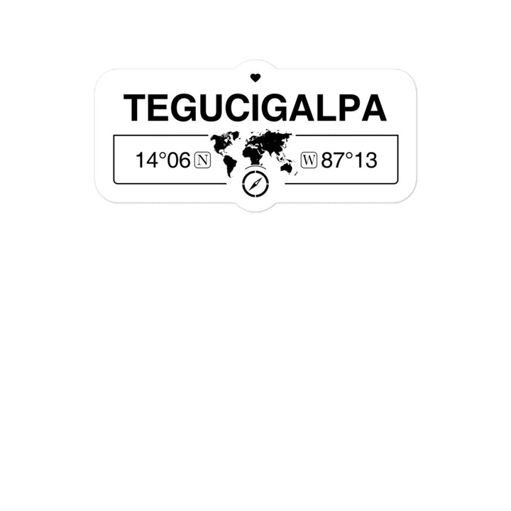Tegucigalpa, Honduras 2 x 5.5" Inch Stickers Gift with Map Coordinates #REF2748F6546