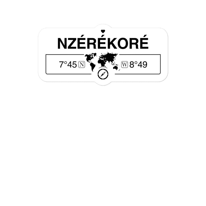 NzÃ©rÃ©korÃ©, Guinea 2 x 5.5" Inch Stickers Gift with Map Coordinates #REF2748F6546