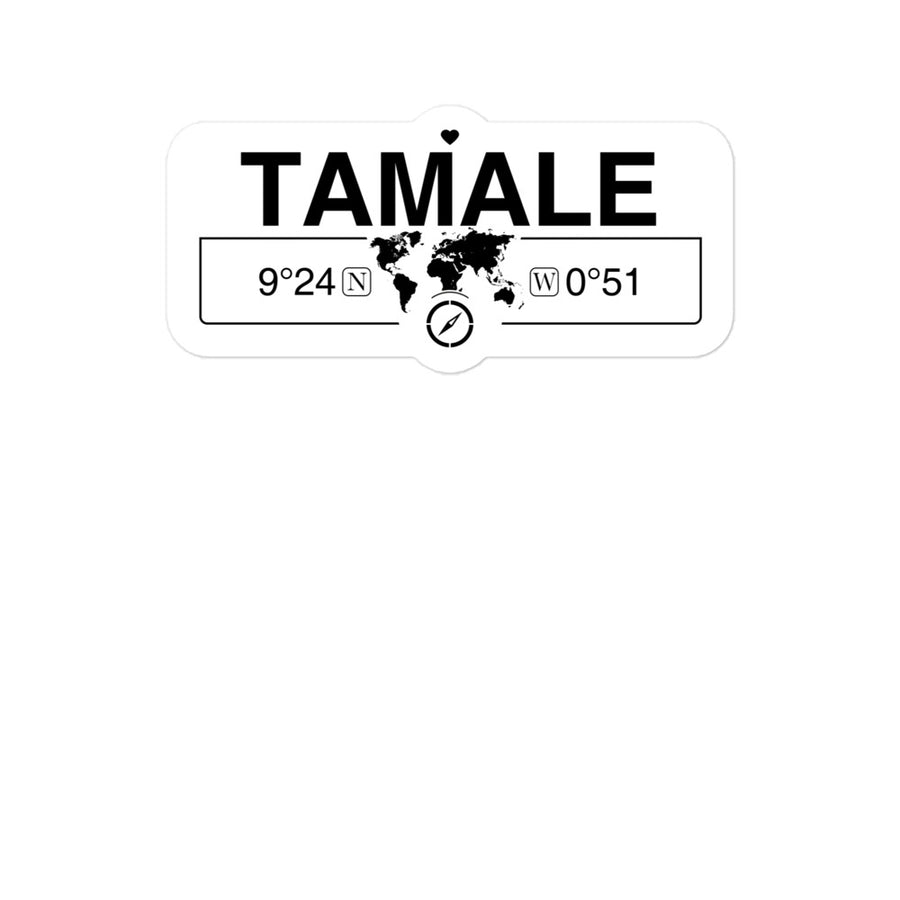 Tamale, Ghana 2 x 5.5" Inch Stickers Gift with Map Coordinates #REF2748F6546