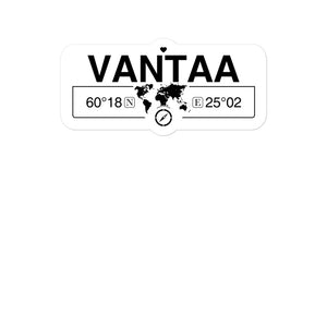 Vantaa, Finland 2 x 5.5" Inch Stickers Gift with Map Coordinates #REF2748F6546