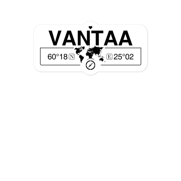 Vantaa, Finland 2 x 5.5" Inch Stickers Gift with Map Coordinates #REF2748F6546