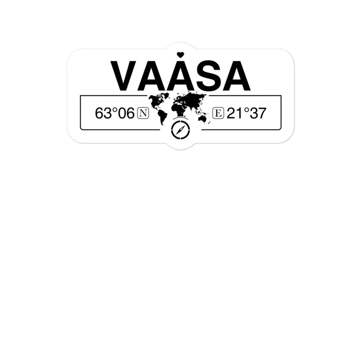 Vaasa, Finland 2 x 5.5" Inch Stickers Gift with Map Coordinates #REF2748F6546