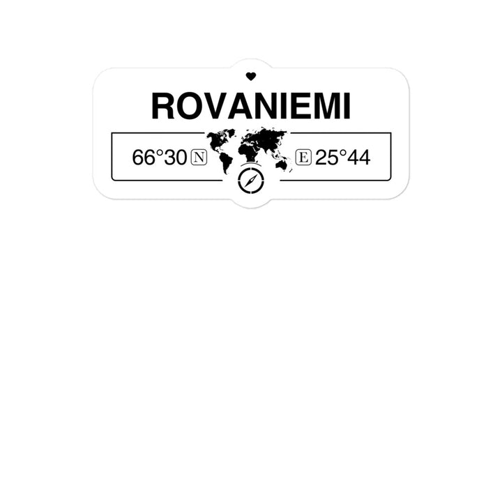 Rovaniemi, Finland 2 x 5.5" Inch Stickers Gift with Map Coordinates #REF2748F6546