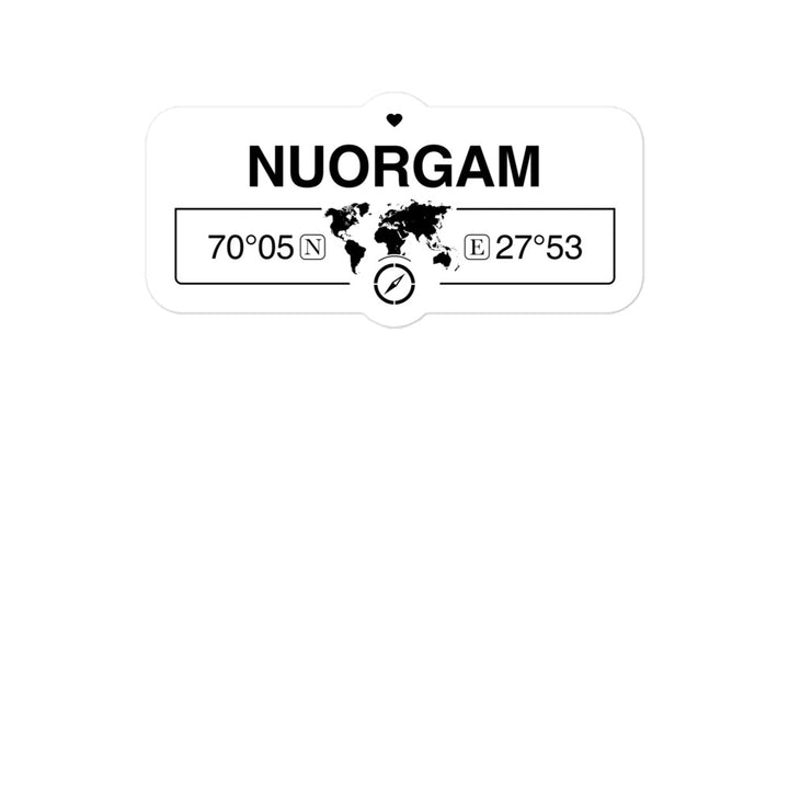 Nuorgam, Finland 2 x 5.5" Inch Stickers Gift with Map Coordinates #REF2748F6546
