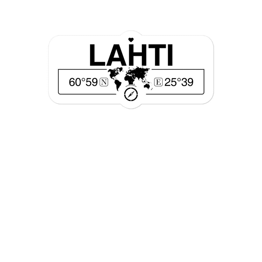Lahti, Finland 2 x 5.5" Inch Stickers Gift with Map Coordinates #REF2748F6546