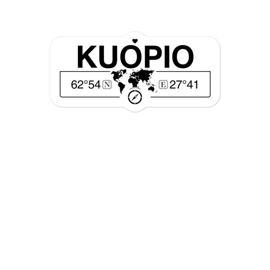Kuopio, Finland 2 x 5.5" Inch Stickers Gift with Map Coordinates #REF2748F6546