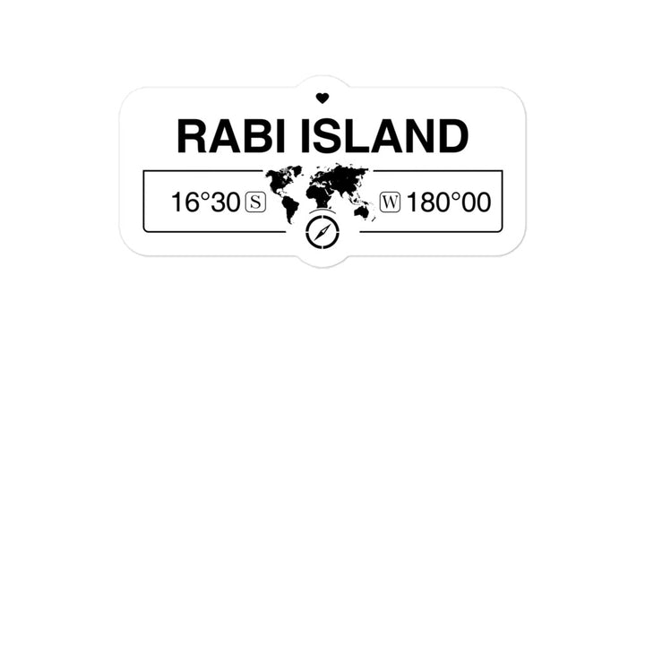 Rabi Islands, Fiji 2 x 5.5" Inch Stickers Gift with Map Coordinates #REF2748F6546