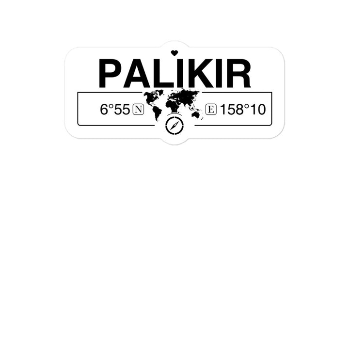 Palikir, Federated States of Micronesia 2 x 5.5" Inch Stickers Gift with Map Coordinates #REF2748F6546