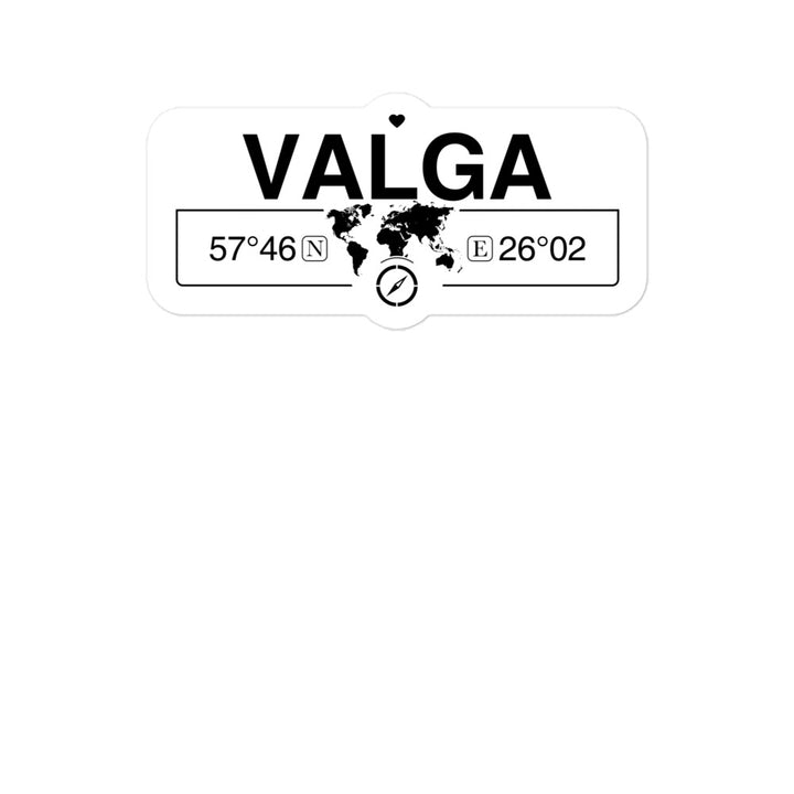 Valga, Estonia 2 x 5.5" Inch Stickers Gift with Map Coordinates #REF2748F6546