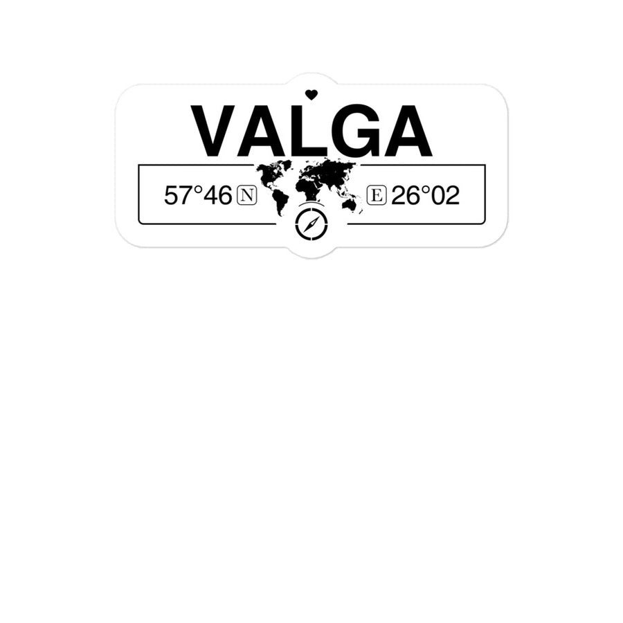 Valga, Estonia 2 x 5.5" Inch Stickers Gift with Map Coordinates #REF2748F6546