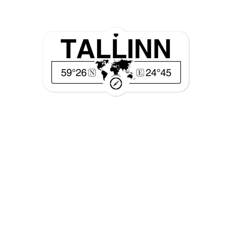 Tallinn, Estonia 2 x 5.5" Inch Stickers Gift with Map Coordinates #REF2748F6546