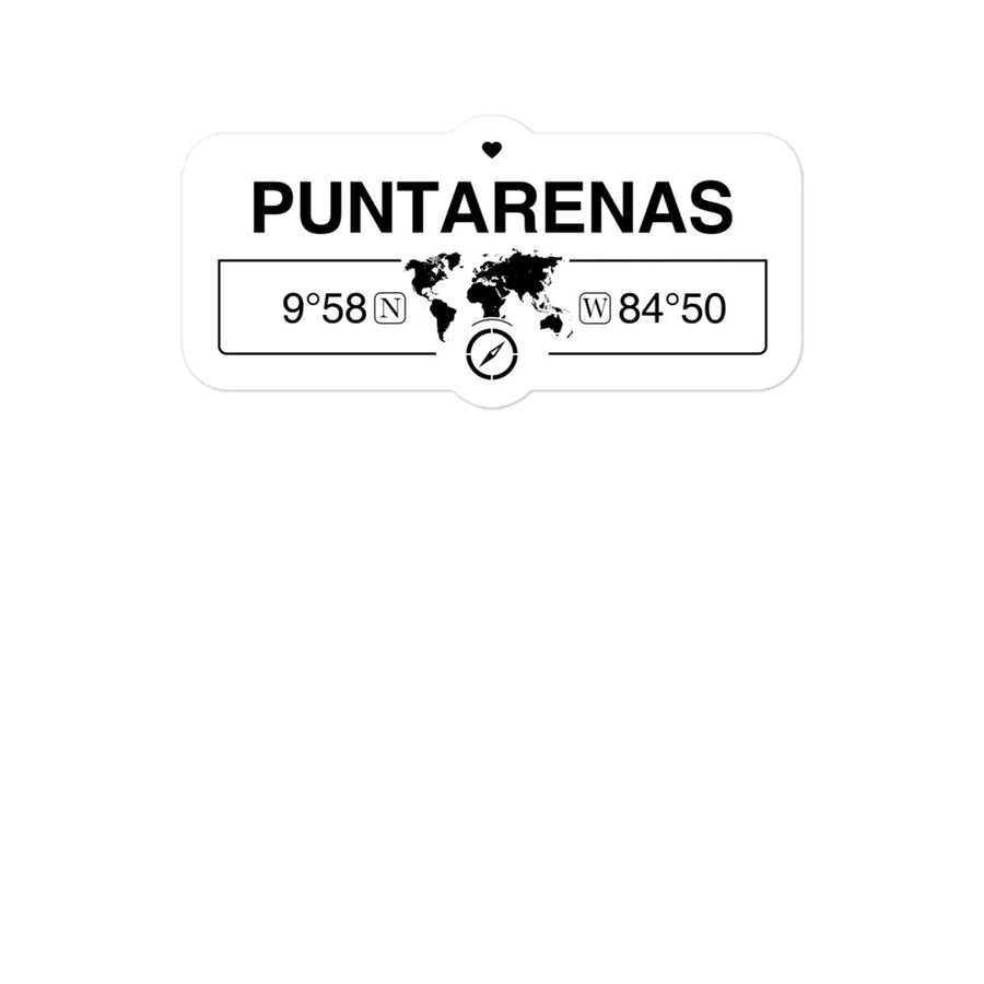 Puntarenas, Costa Rica 2 x 5.5" Inch Stickers Gift with Map Coordinates #REF2748F6546