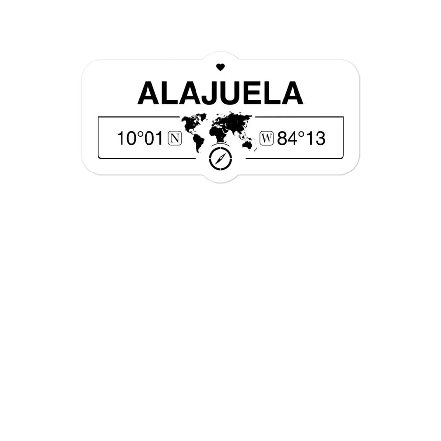 Alajuela, Costa Rica 2 x 5.5" Inch Stickers Gift with Map Coordinates #REF2748F6546