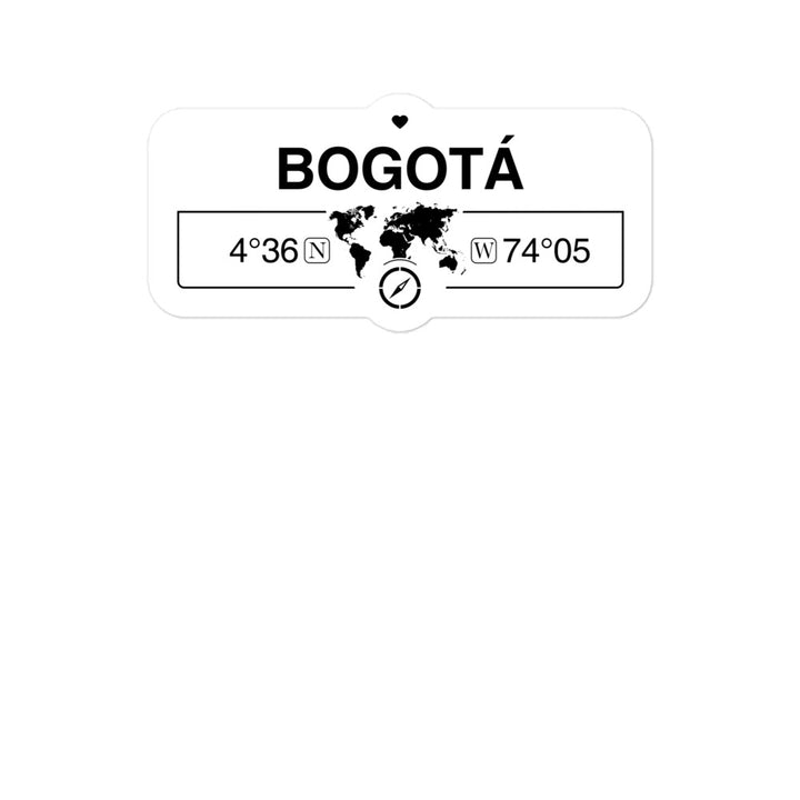 BogotÃ¡, Colombia 2 x 5.5" Inch Stickers Gift with Map Coordinates #REF2748F6546