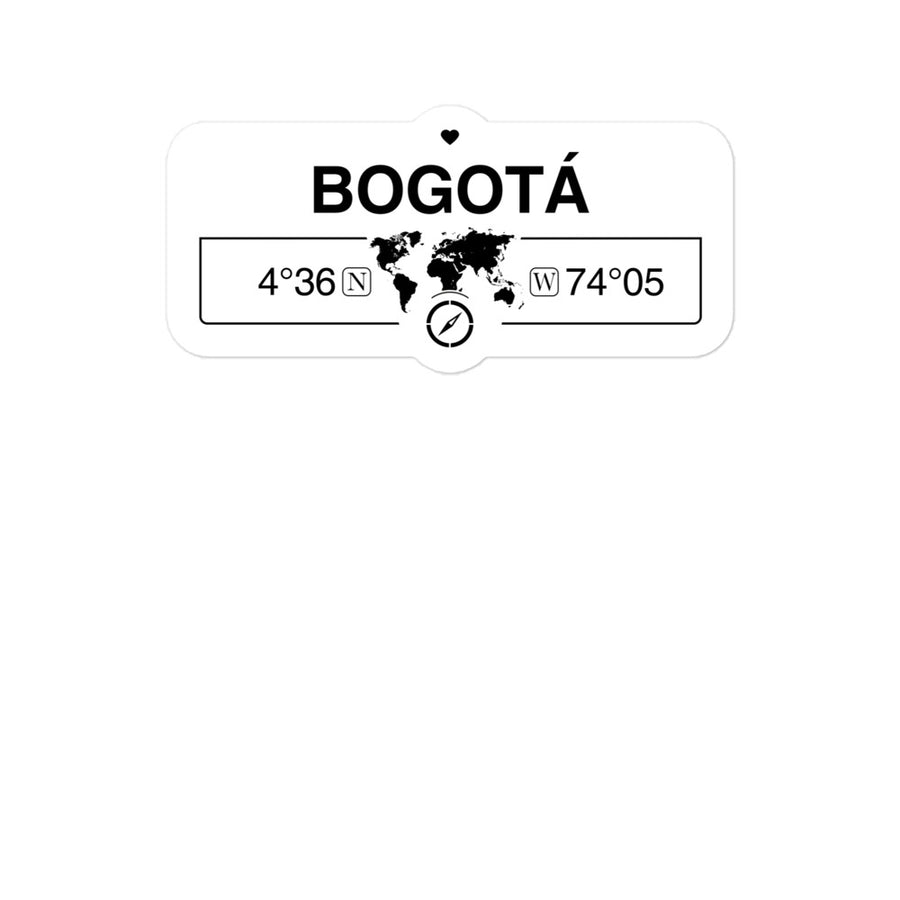 BogotÃ¡, Colombia 2 x 5.5" Inch Stickers Gift with Map Coordinates #REF2748F6546