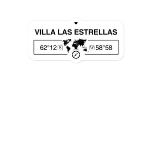 Villa Las Estrellas, Chile 2 x 5.5" Inch Stickers Gift with Map Coordinates #REF2748F6546