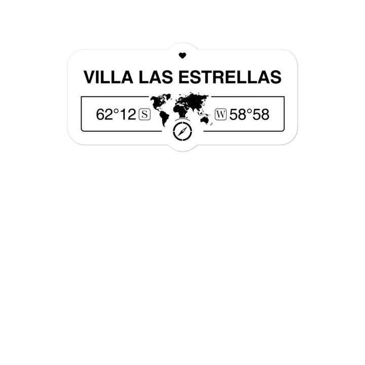 Villa Las Estrellas, Chile 2 x 5.5" Inch Stickers Gift with Map Coordinates #REF2748F6546