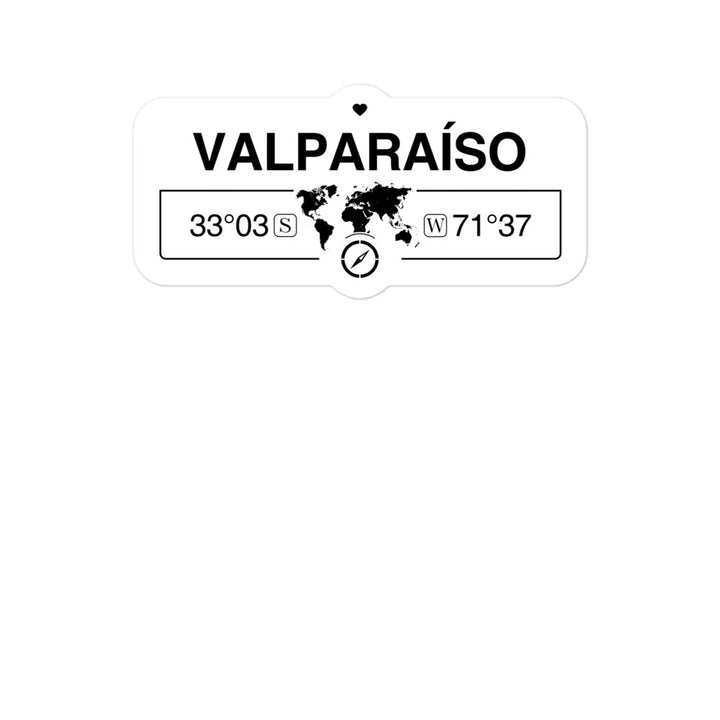 ValparaÃ­so, Chile 2 x 5.5" Inch Stickers Gift with Map Coordinates #REF2748F6546