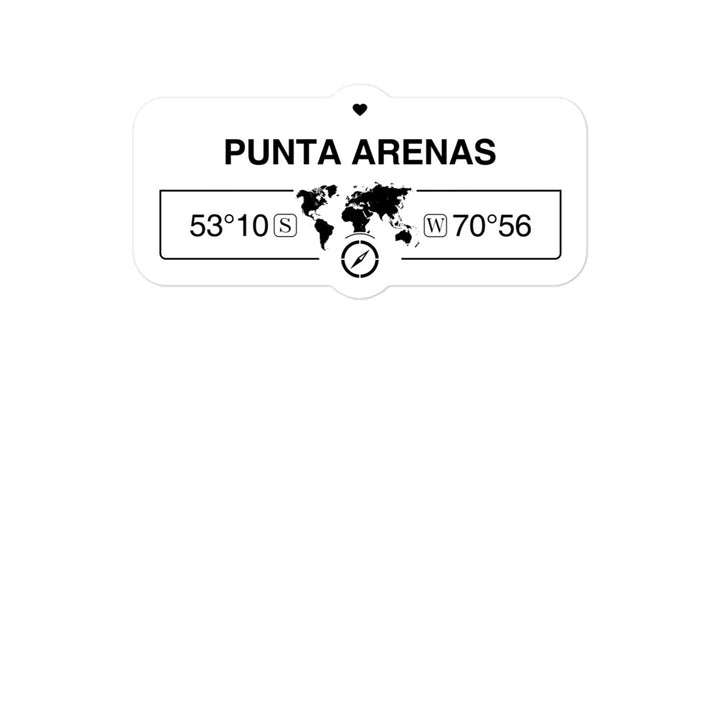 Punta Arenas, Chile 2 x 5.5" Inch Stickers Gift with Map Coordinates #REF2748F6546